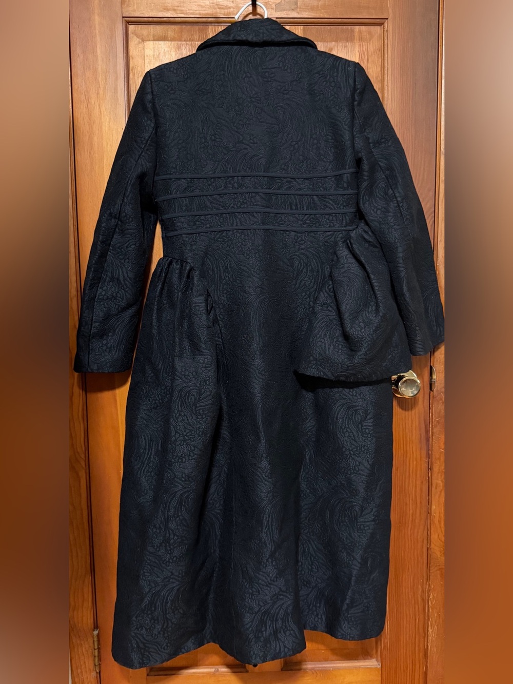 Cecilie Bahnsen~Desiree~Black Textured Coat~Size 6~$2960~ - Picture 7 of 8